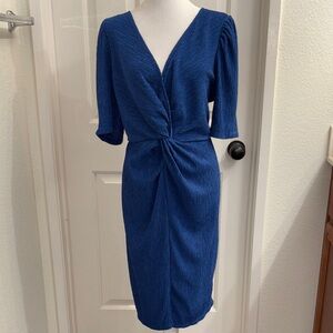 Chic Long Sleeve Blue Dress